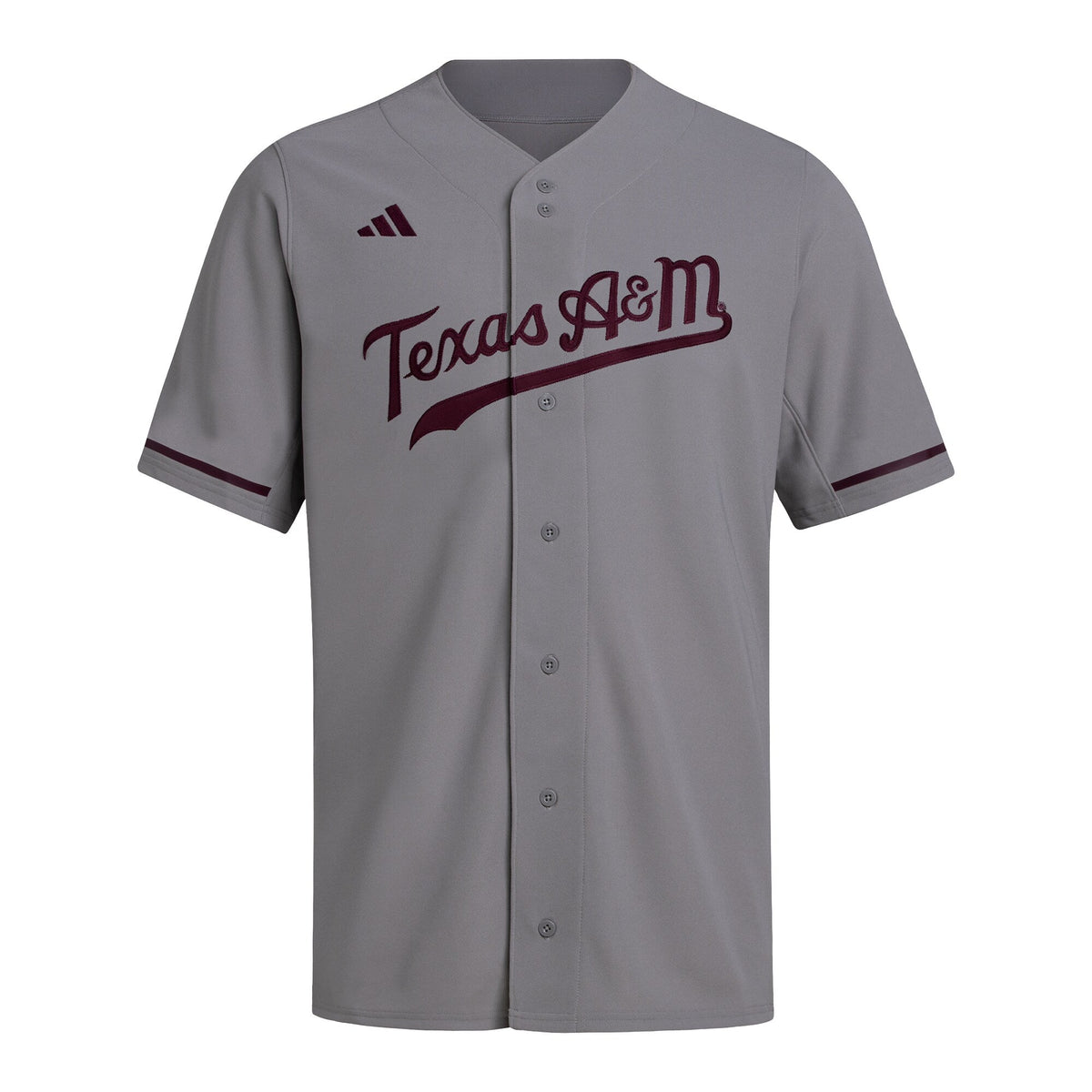 Texas A&M Aggies Replica Baseball Jersey - Gray product image 3, provided for visual reference and product detail review
