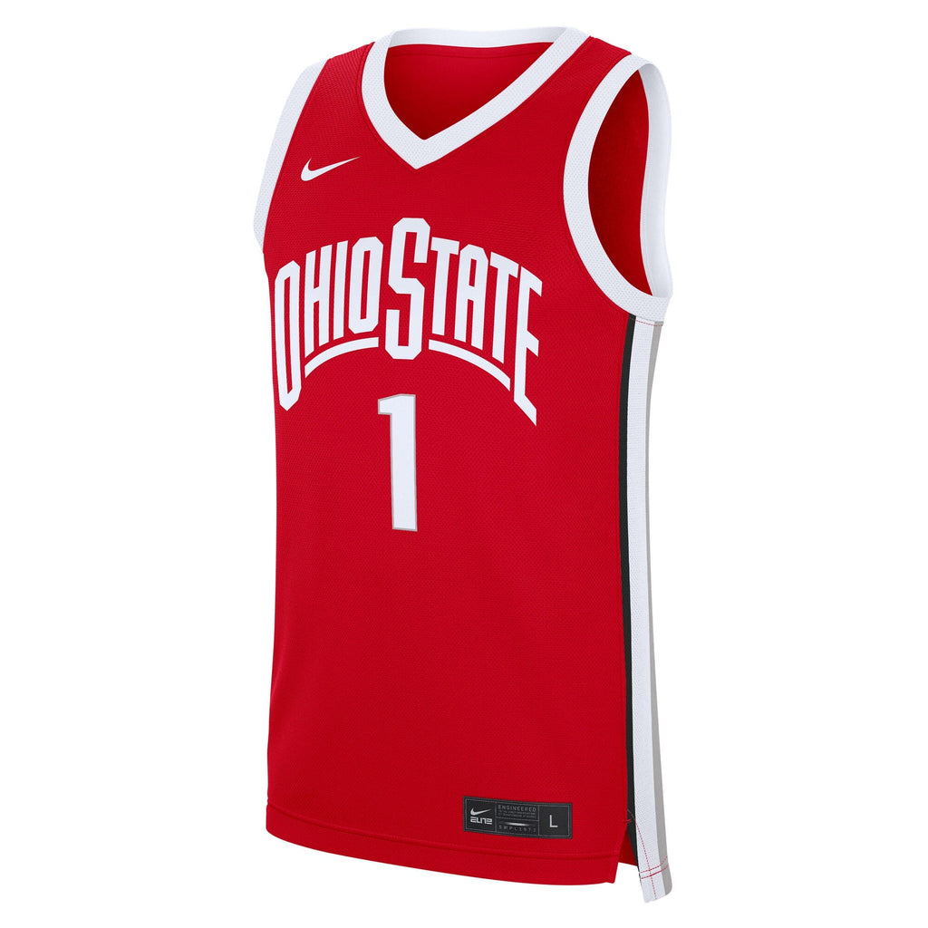 #1 Scarlet Ohio State Buckeyes Road Replica Jersey product image 3, provided for visual reference and product detail review
