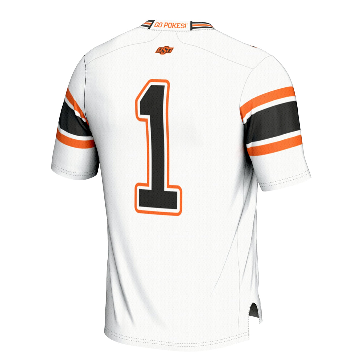 #1 Oklahoma State Cowboys Football Jersey - White product image 4, provided for visual reference and product detail review