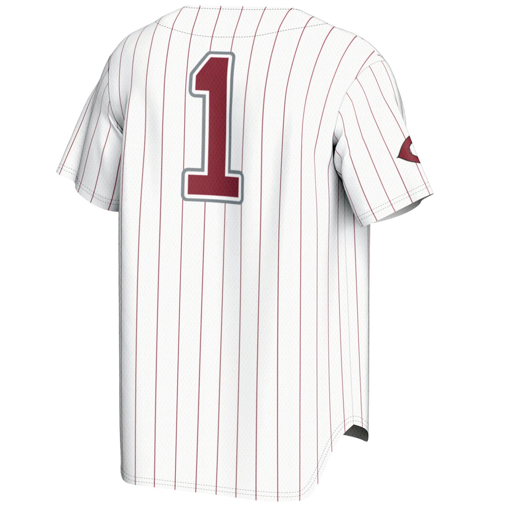 #1 UChicago Maroons Lightweight Baseball Fashion Jersey - White product image 4, provided for visual reference and product