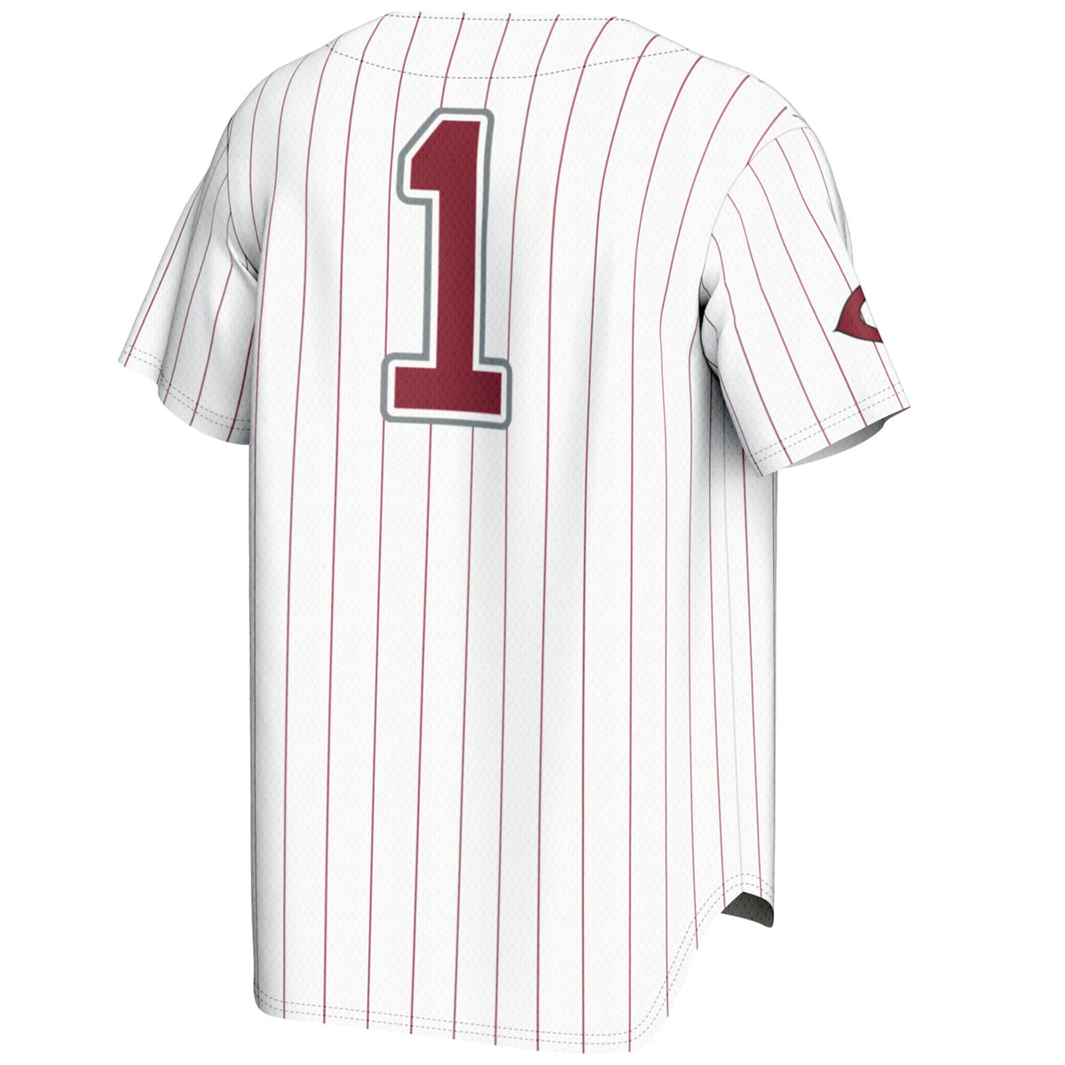 #1 UChicago Maroons Lightweight Baseball Fashion Jersey - White product image 4, provided for visual reference and product