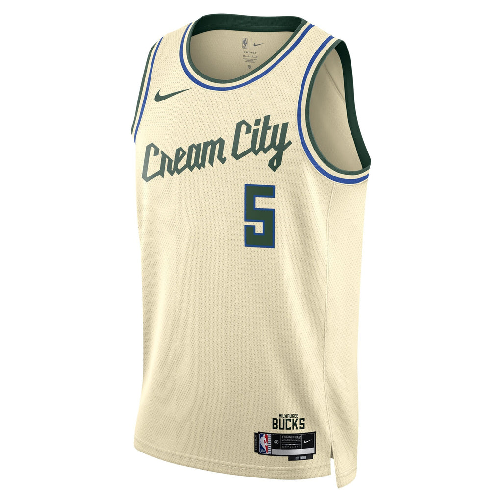 Milwaukee Bucks 2025/26 City Edition Swingman Jersey - Cream - Gary Trent Jr. product image 3, provided for visual reference