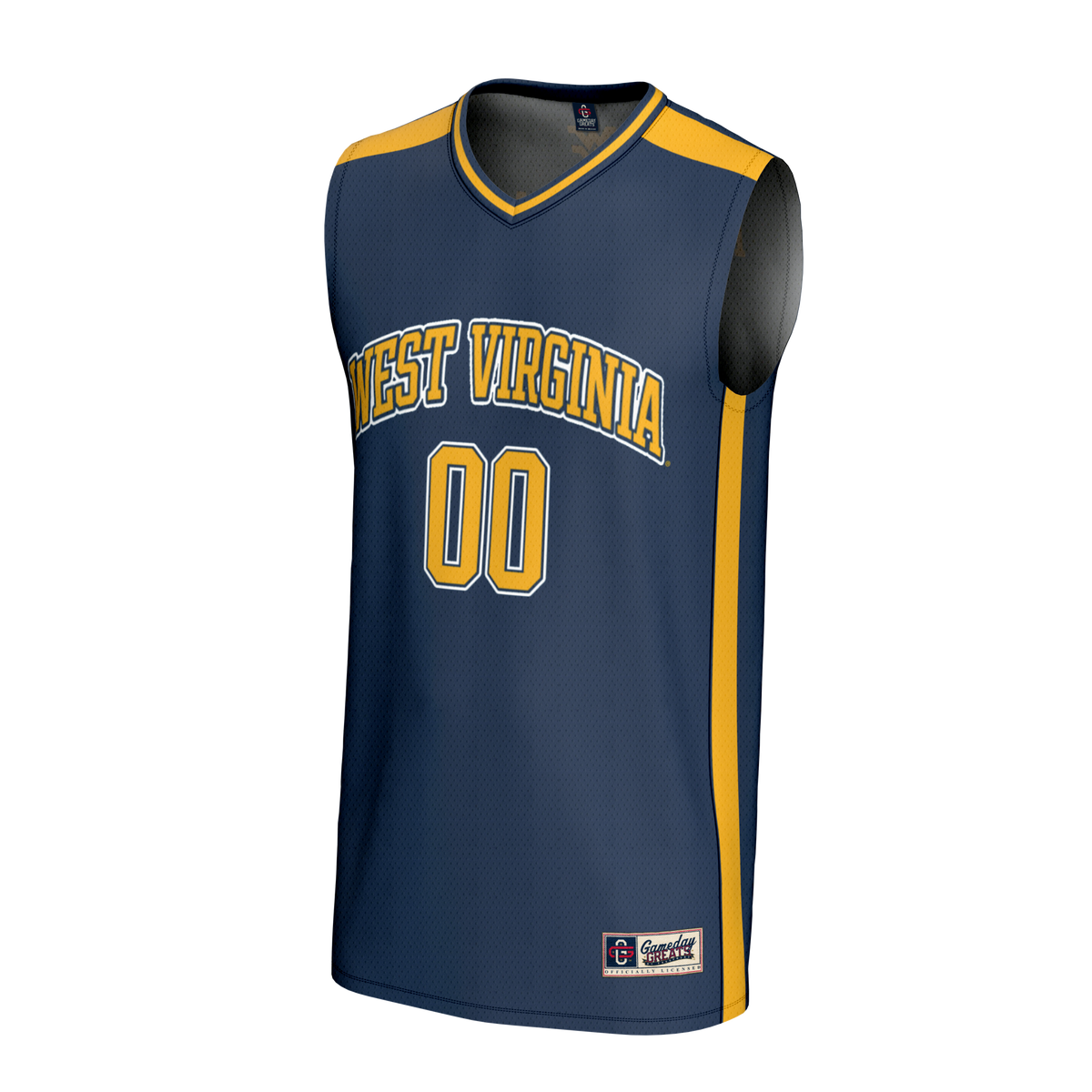 West Virginia Mountaineers NIL Pick-A-Player Lightweight Basketball Fashion Jersey - Navy product image 3, provided for
