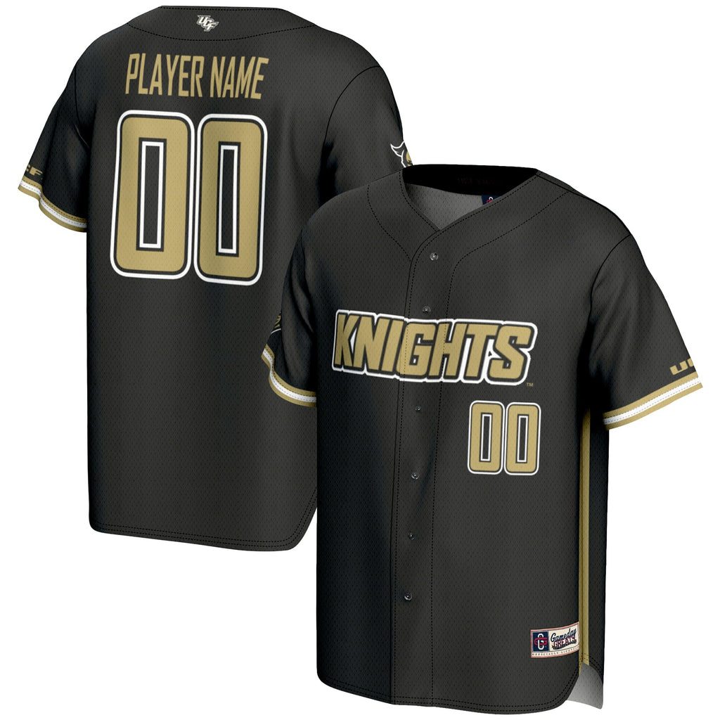 UCF Knights NIL Pick-A-Player Lightweight Baseball Jersey - Black product image 1, provided for visual reference and product