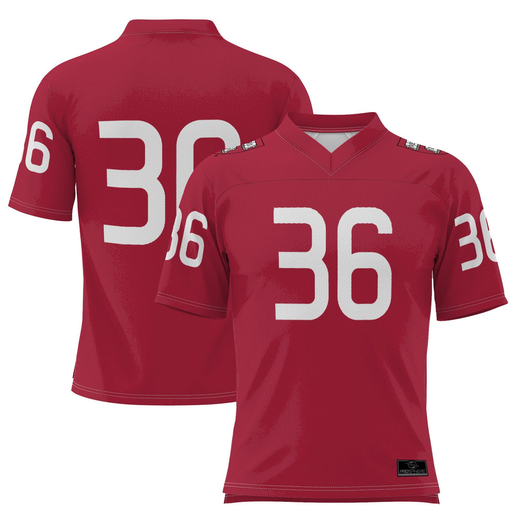 #36 Harvard Crimson Football Jersey - Crimson product image 1, provided for visual reference and product detail review