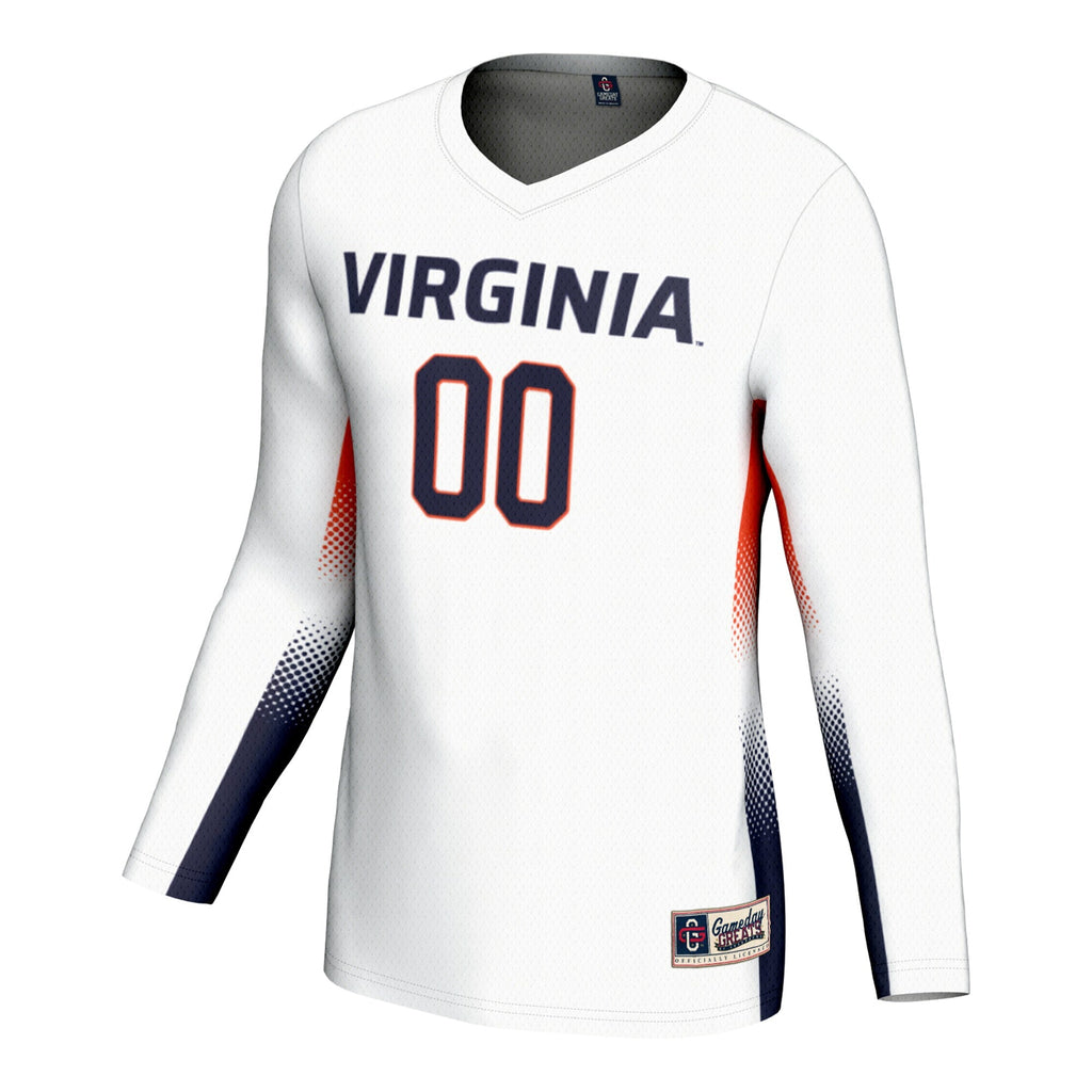 Virginia Cavaliers Adult NIL Lightweight Volleyball Jersey - White product image 3, provided for visual reference and