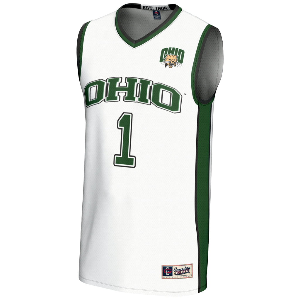 #1 Ohio Bobcats Lightweight Basketball Jersey - White product image 3, provided for visual reference and product detail