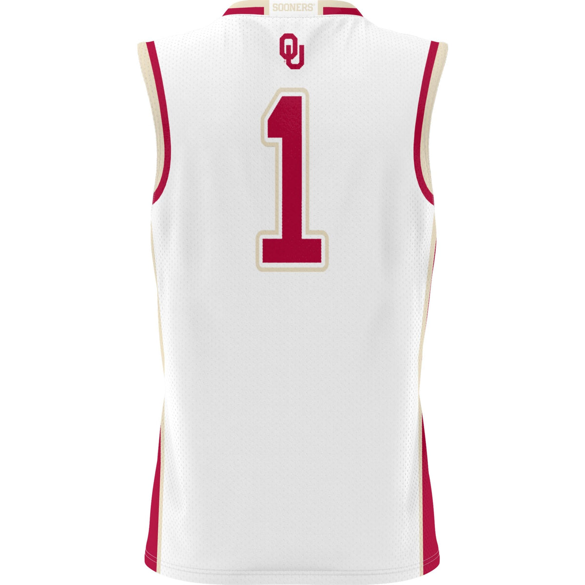 #1 Oklahoma Sooners Lightweight Basketball Jersey - White product image 4, provided for visual reference and product detail