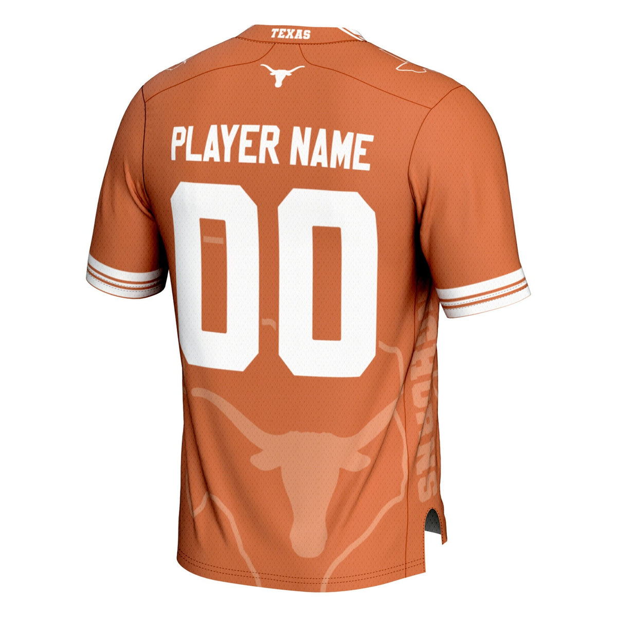 Texas Longhorns Icon Print NIL Pick-A-Player Football Jersey - Texas Orange product image 4, provided for visual reference