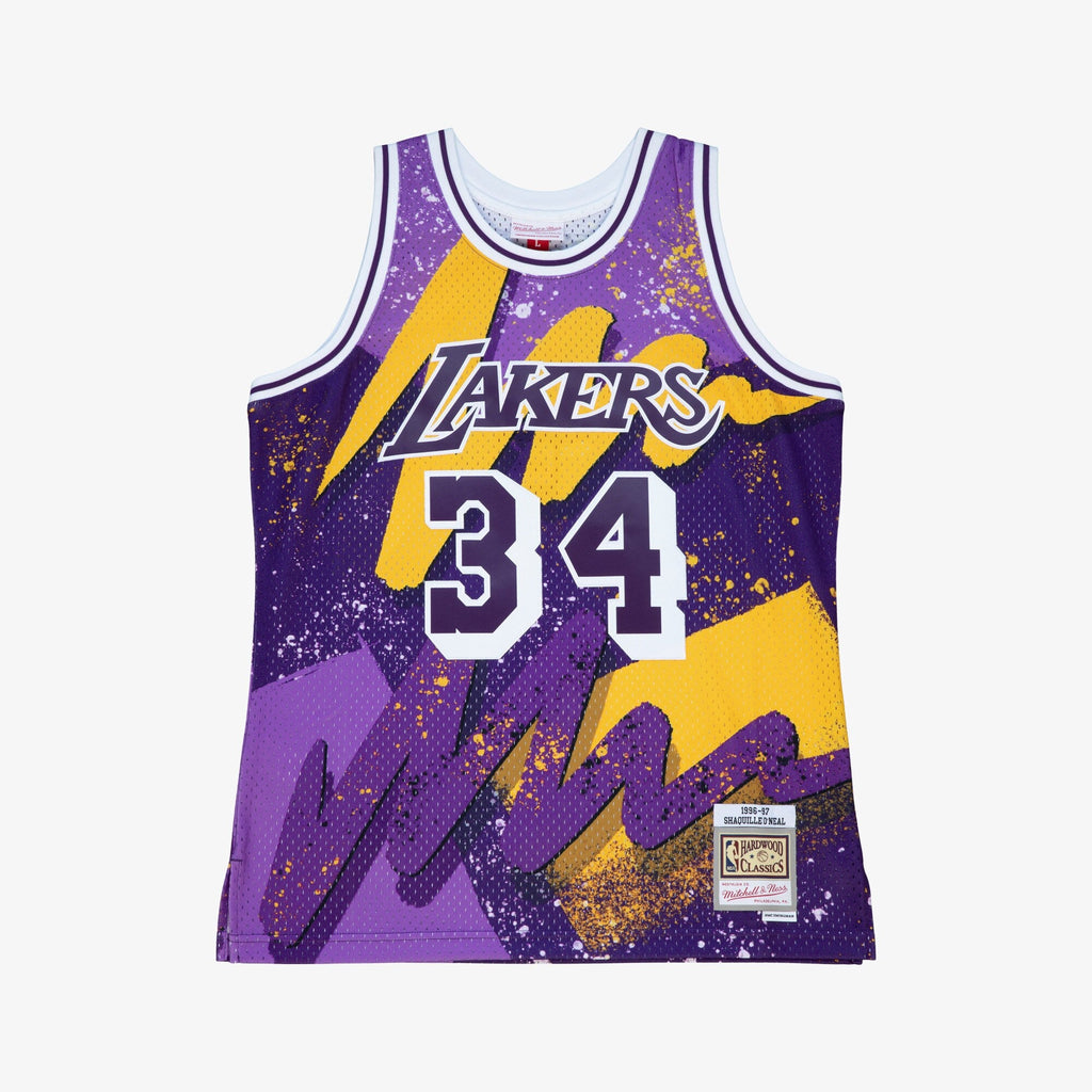 Los Angeles Lakers Shaquille O'Neal 1996 Hyper Hoops Swingman Jersey - Dark Purple product image 3, provided for visual