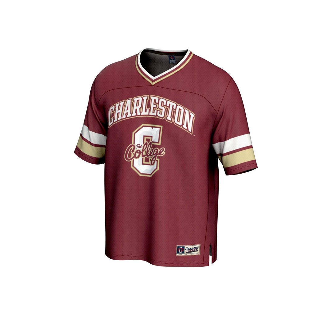 Charleston Cougars Spirit Football Jersey - Maroon product image 3, provided for visual reference and product detail review