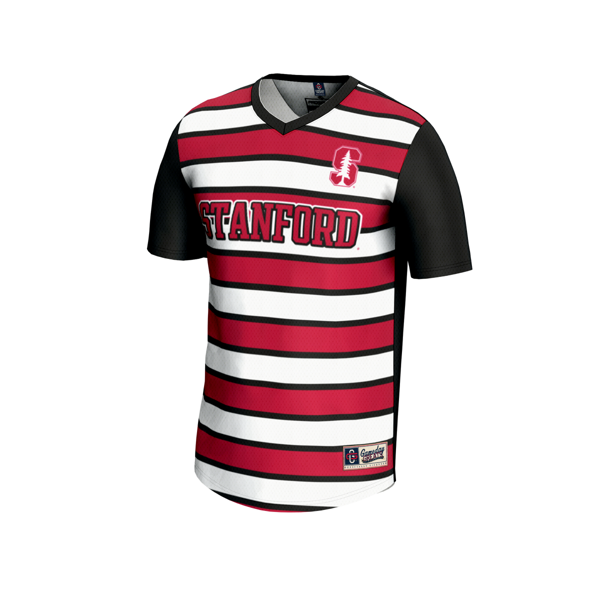 #1 Stanford Cardinal Lightweight Soccer Fashion Jersey - Black product image 3, provided for visual reference and product
