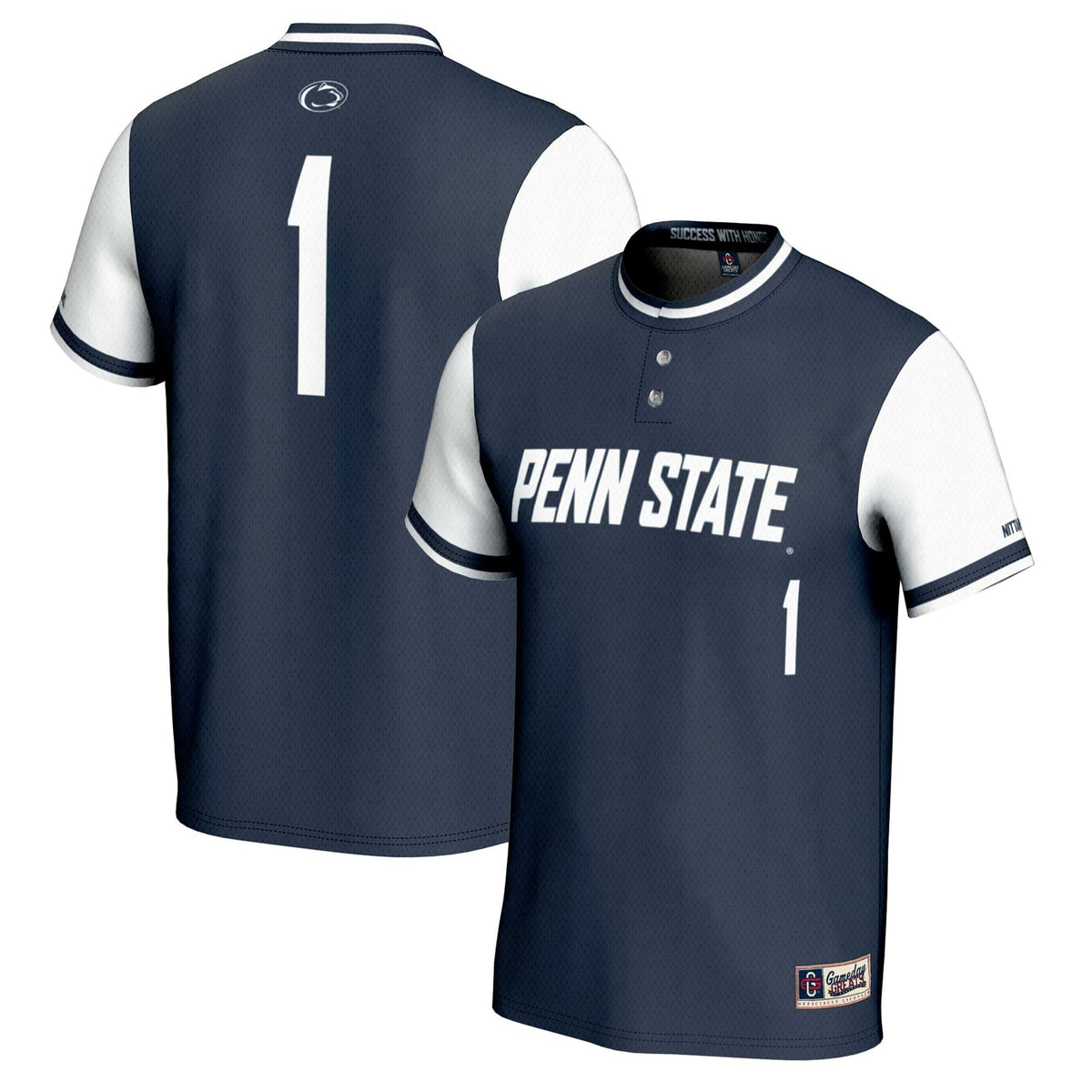 #1 Penn State Nittany Lions Lightweight Softball Jersey - Navy product image 2, provided for visual reference and product