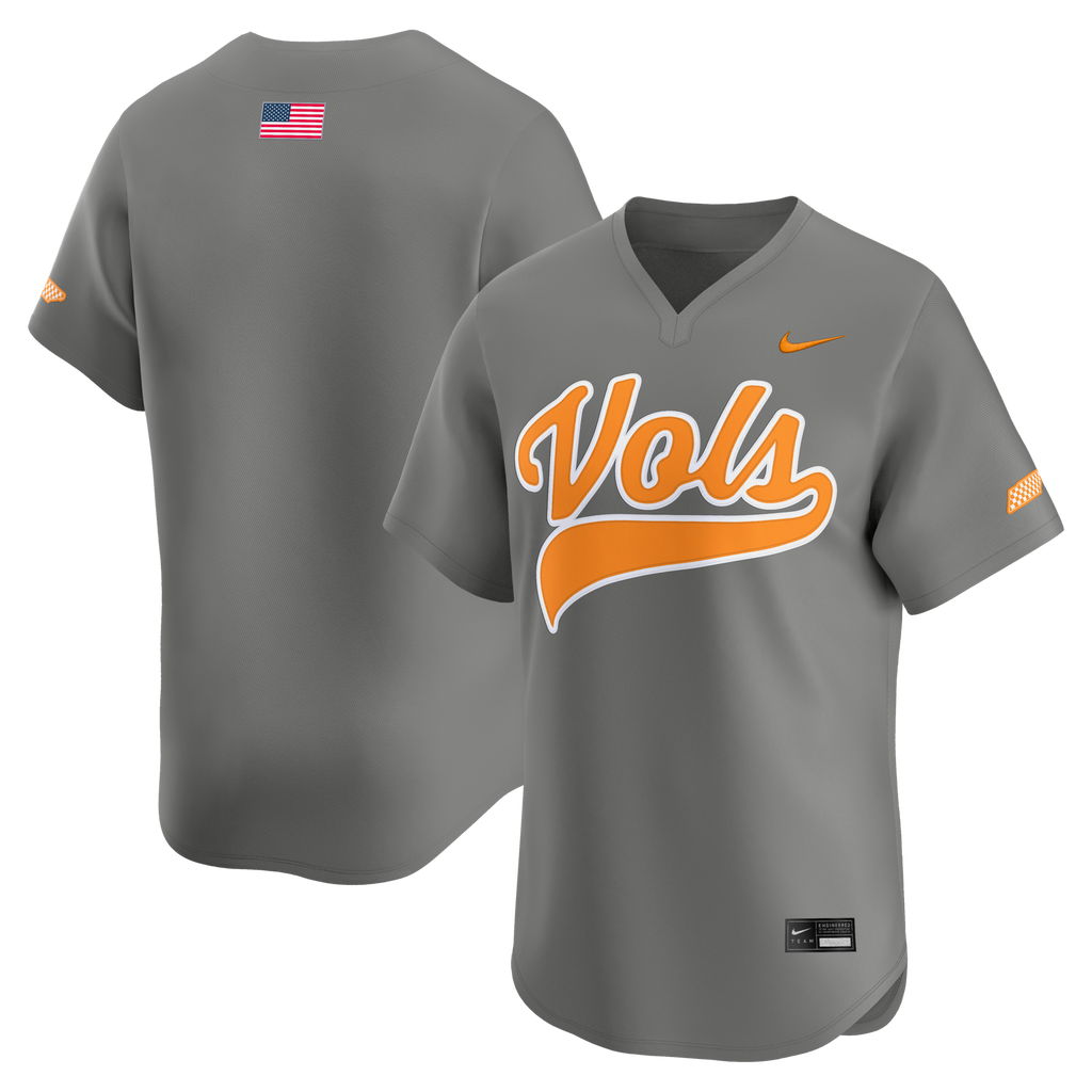Gray Tennessee Volunteers Alternate Limited Baseball Jersey product image 1, provided for visual reference and product