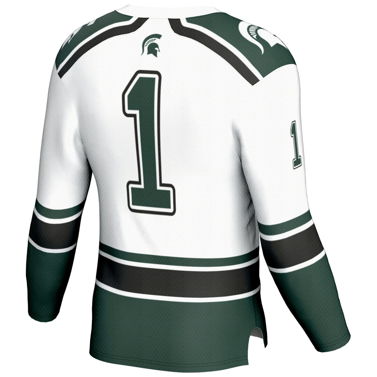#1 Michigan State Spartans Hockey Jersey - White product image 4, provided for visual reference and product detail review