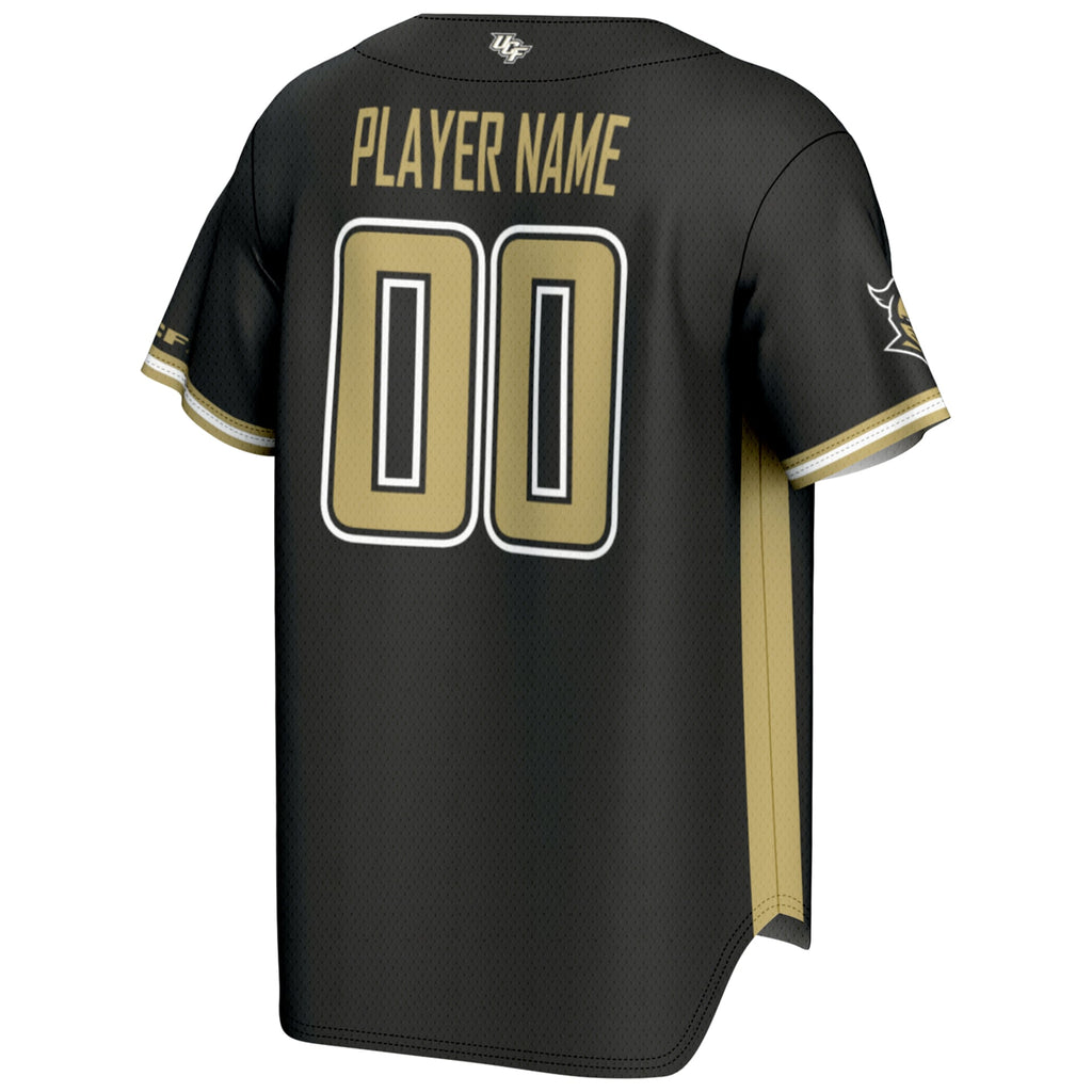 UCF Knights NIL Pick-A-Player Lightweight Baseball Jersey - Black product image 4, provided for visual reference and product