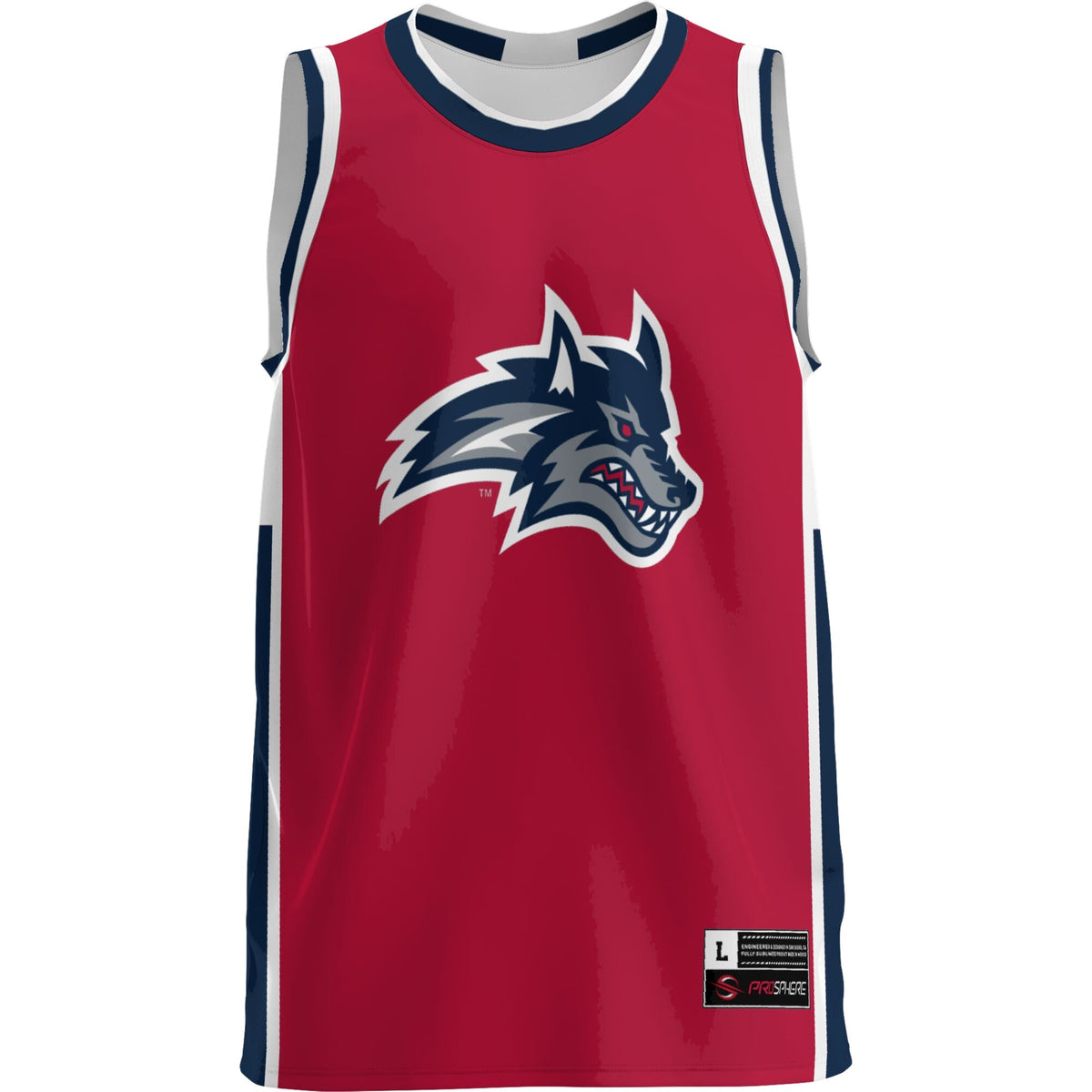 Stony Brook Seawolves Lightweight Basketball Jersey - Red product image 3, provided for visual reference and product detail