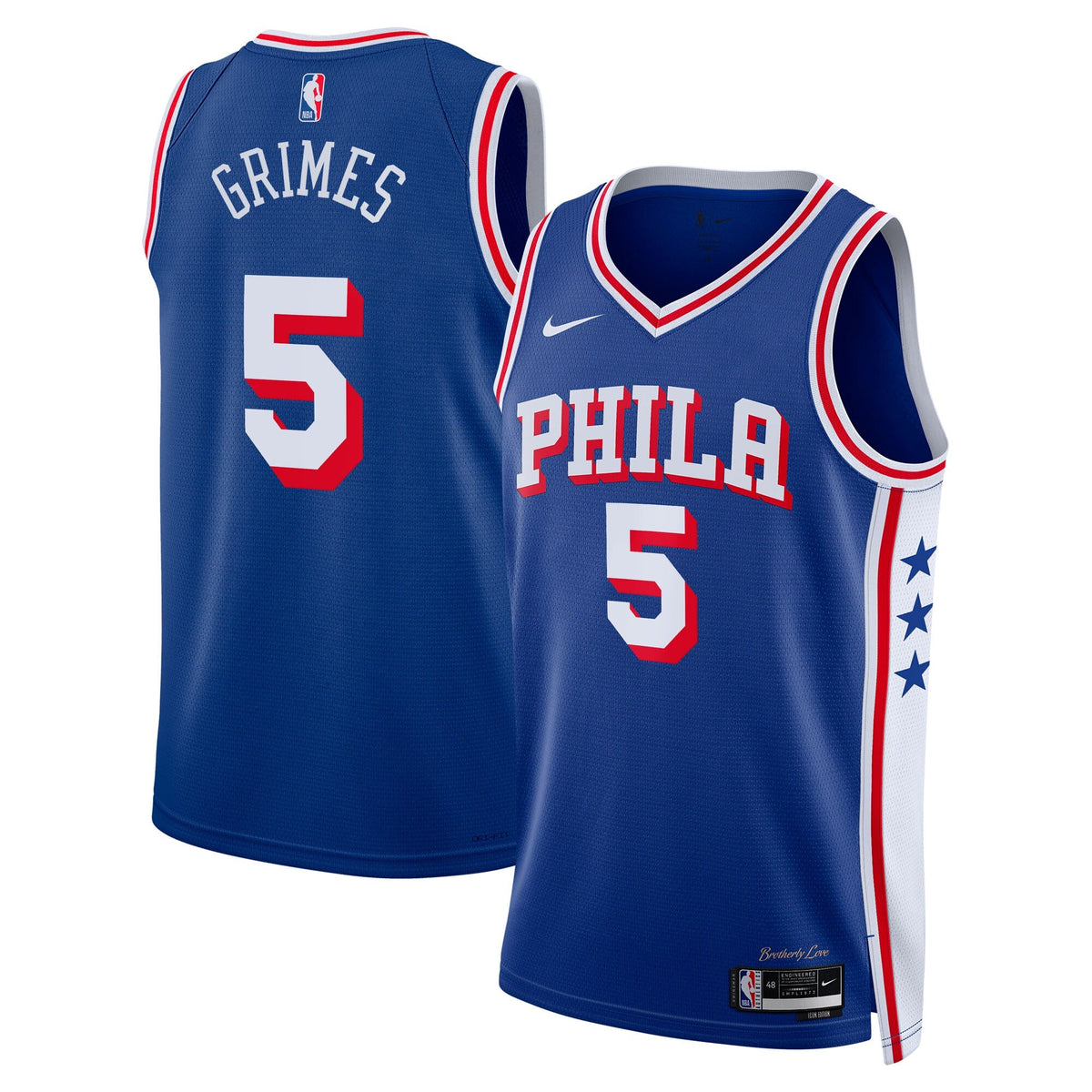Philadelphia 76ers Icon Edition Swingman Jersey - Royal - Quentin Grimes product image 1, provided for visual reference and