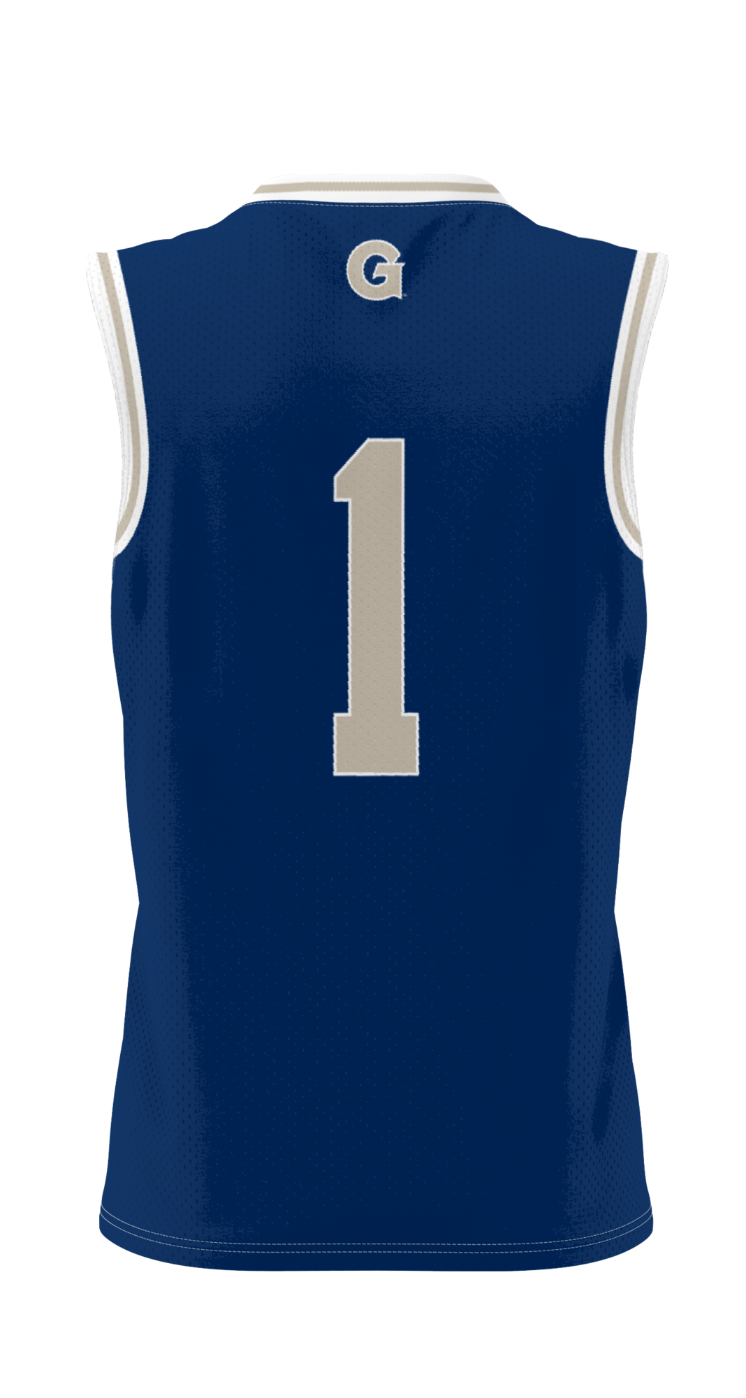 #1 Georgetown Hoyas Lightweight Basketball Jersey - Navy product image 4, provided for visual reference and product detail