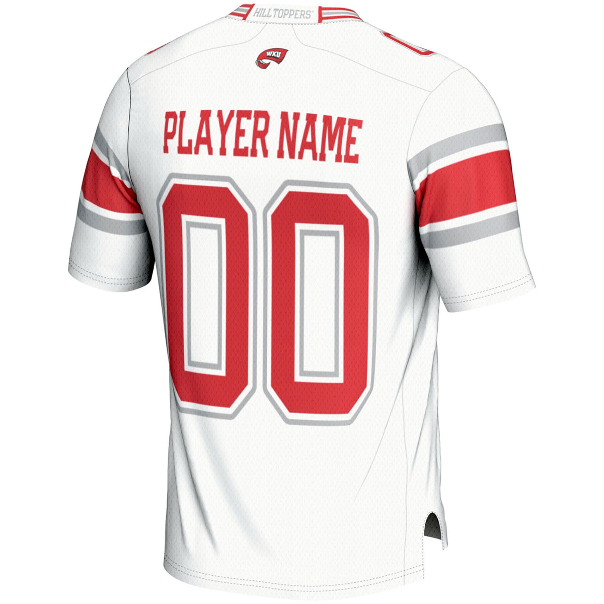Western Kentucky Hilltoppers NIL Pick-A-Player Football Jersey - White product image 4, provided for visual reference and