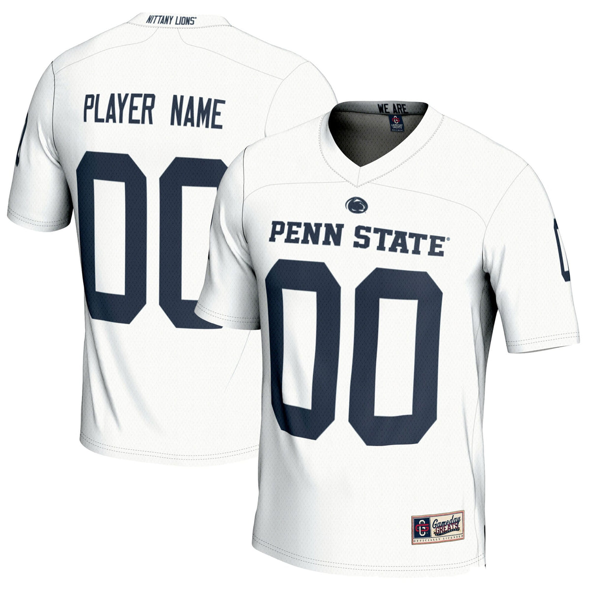 Penn State Nittany Lions NIL Pick-A-Player Football Jersey - White product image 1, provided for visual reference and