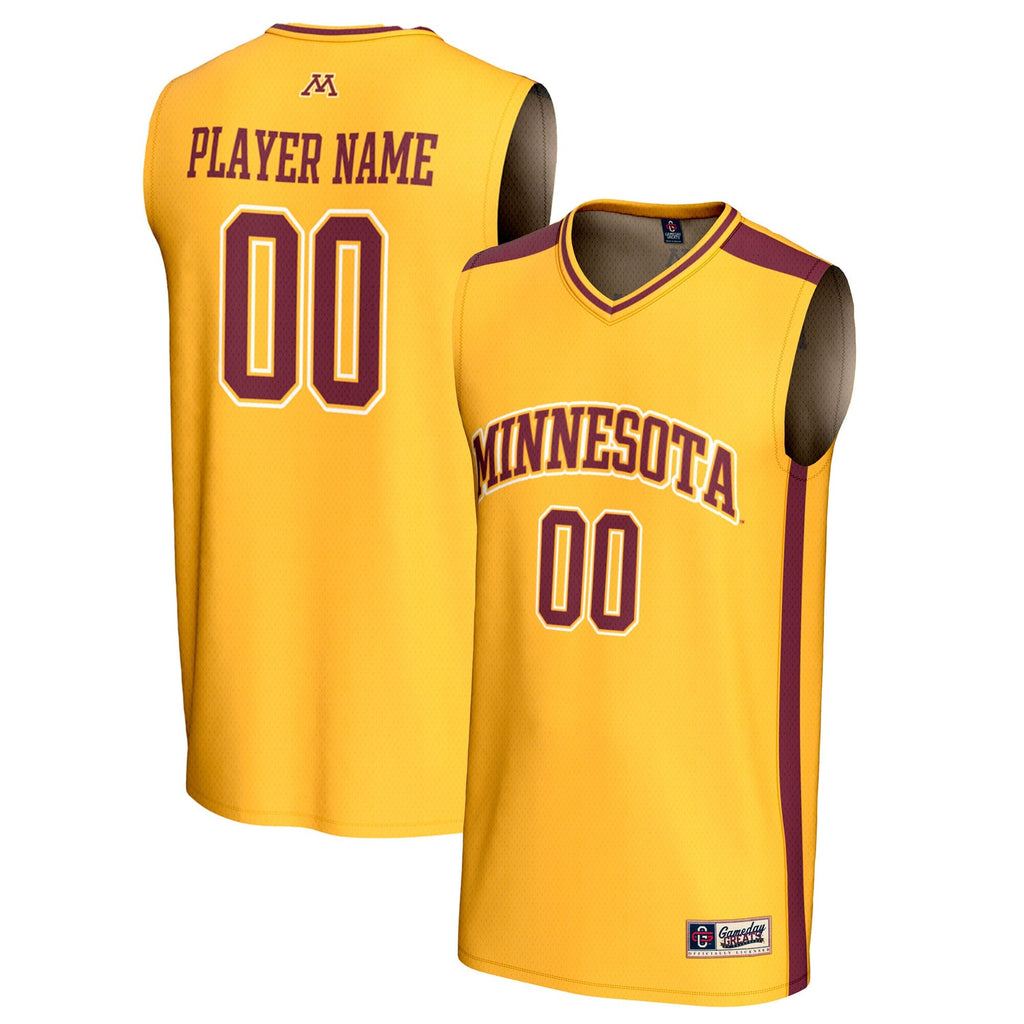 Minnesota Golden Gophers NIL Pick-A-Player Lightweight Basketball Fashion Jersey - Gold product image 2, provided for visual