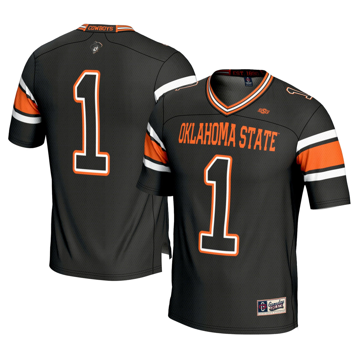 #1 Oklahoma State Cowboys Football Jersey - Black product image 1, provided for visual reference and product detail review