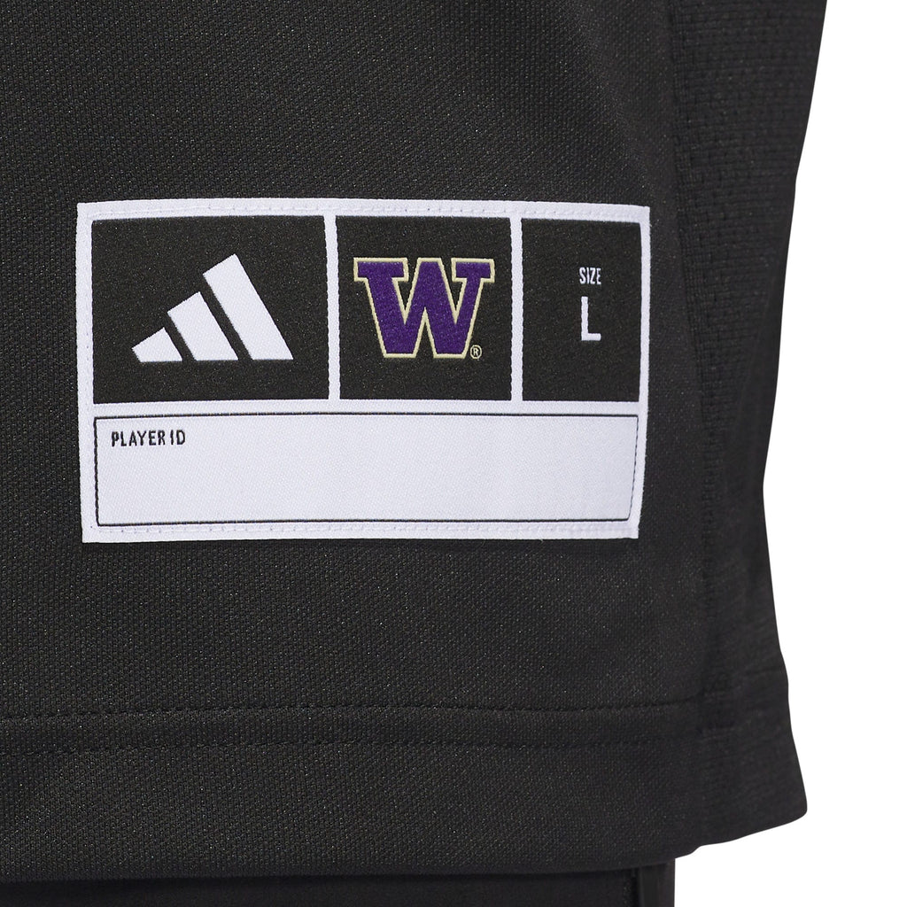 #24 Black Washington Huskies Alternate Premier Strategy Jersey product image 5, provided for visual reference and product