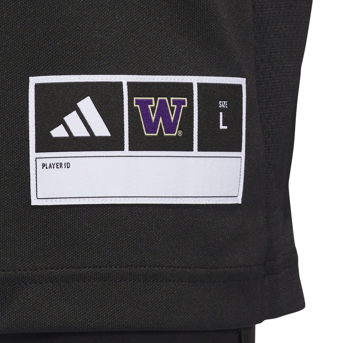 #24 Black Washington Huskies Alternate Premier Strategy Jersey product image 5, provided for visual reference and product