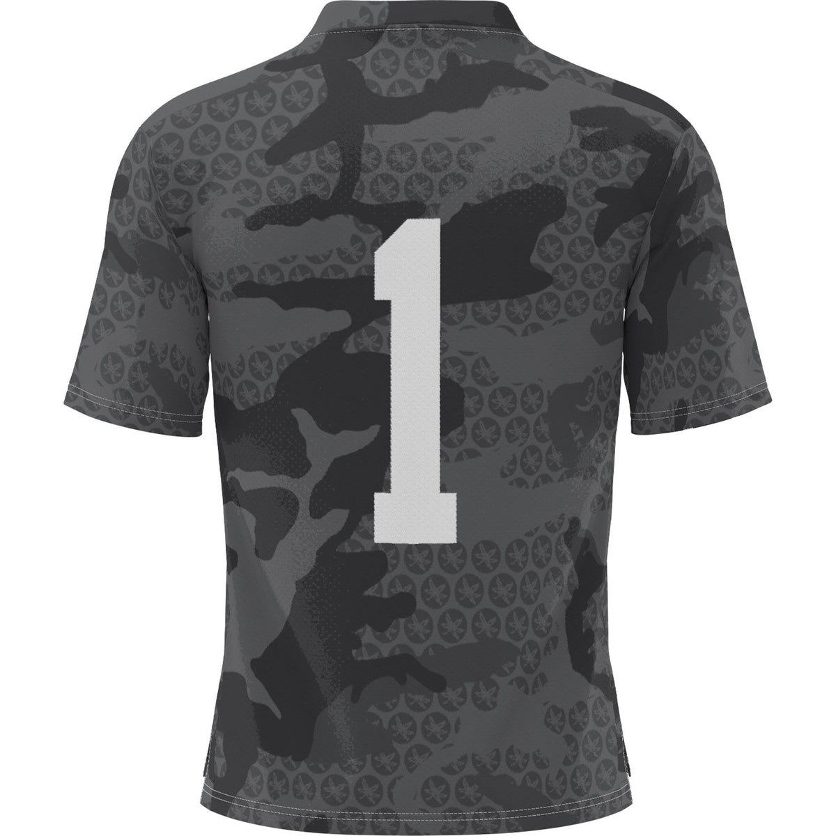 #1 Ohio State Buckeyes Camo Football Jersey - Black product image 4, provided for visual reference and product detail review