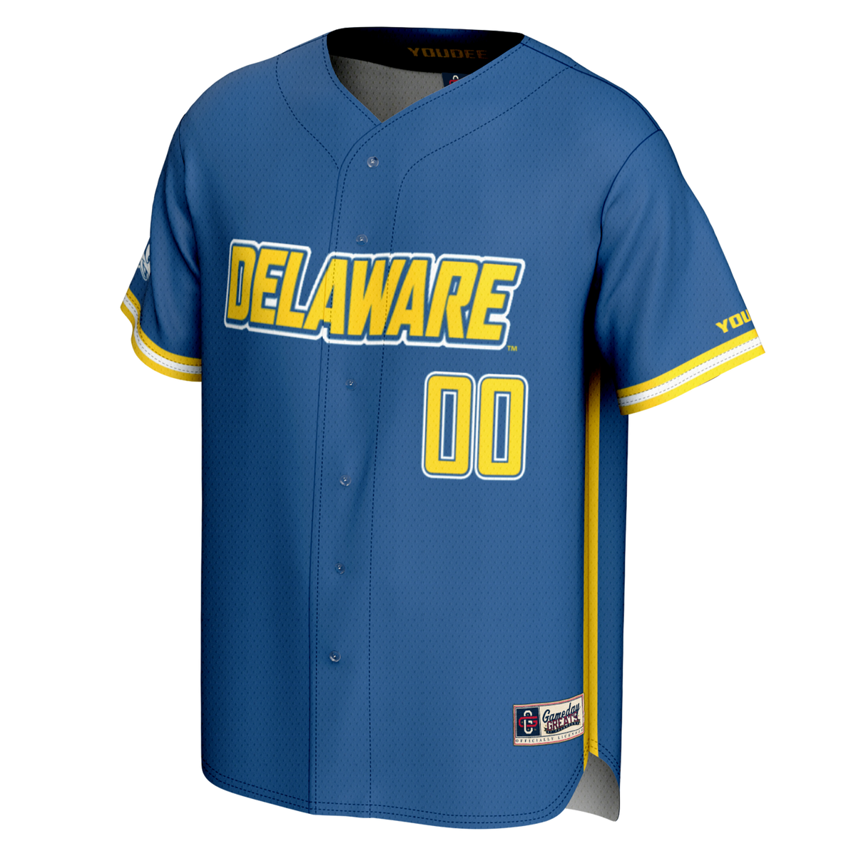 Delaware Fightin' Blue Hens NIL Pick-A-Player Baseball Lightweight Jersey - Royal product image 2, provided for visual