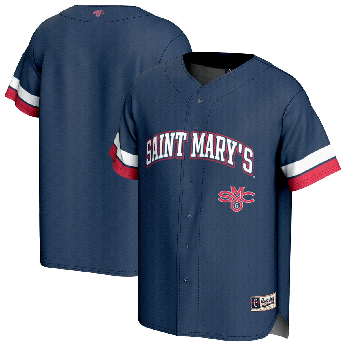 Saint Mary's Gaels Spirit Baseball Jersey - Navy product image 2, provided for visual reference and product detail review
