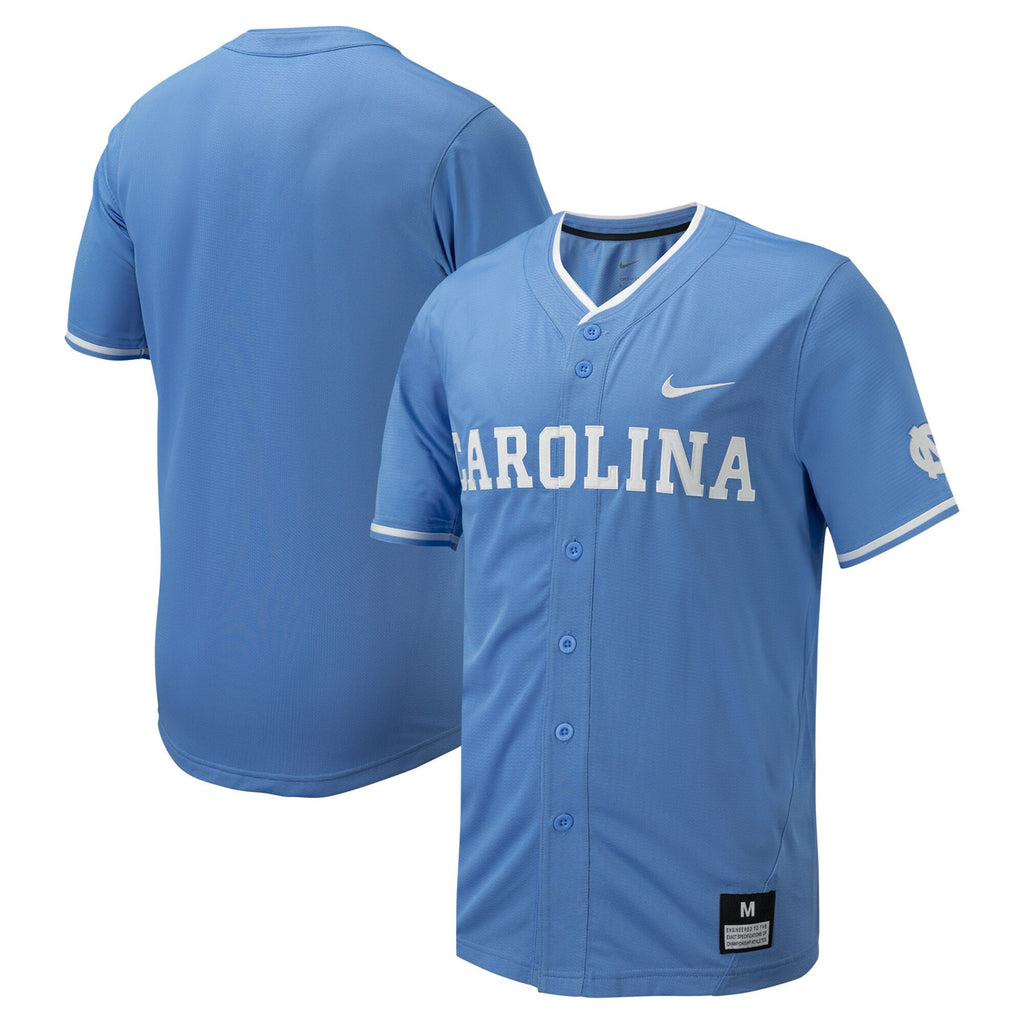 Carolina Blue North Carolina Tar Heels Replica Full-Button Baseball Jersey product image 2, provided for visual reference