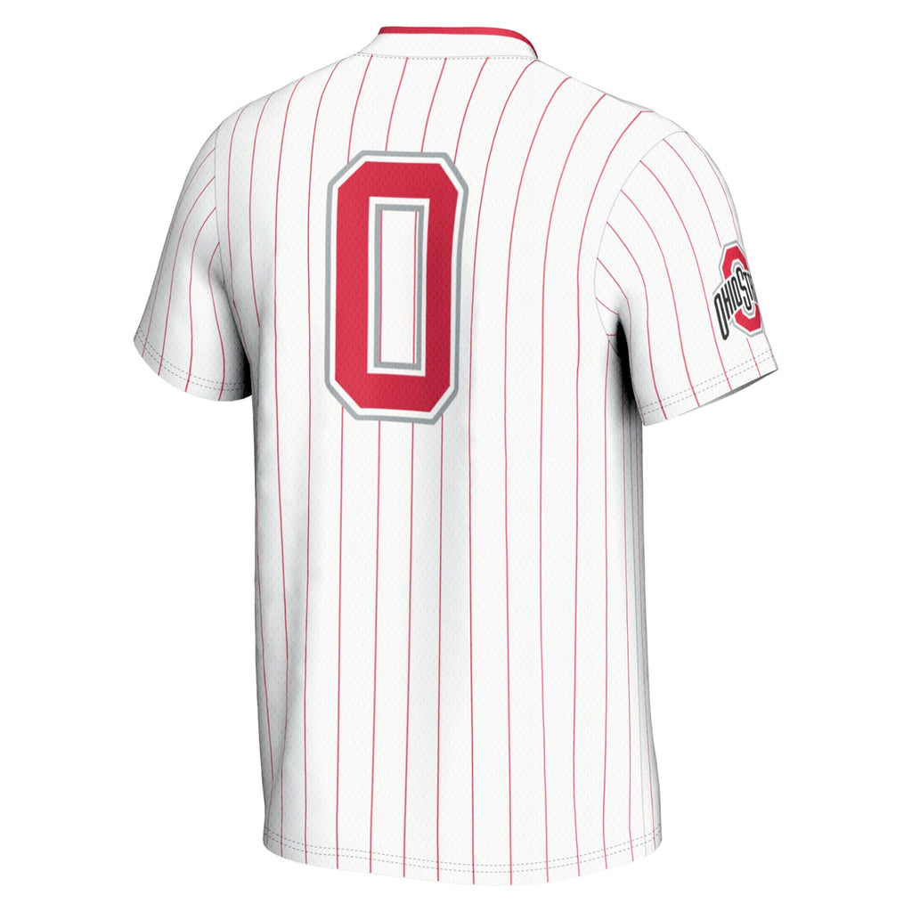 #0 Ohio State Buckeyes Lightweight Softball Jersey - White product image 4, provided for visual reference and product detail