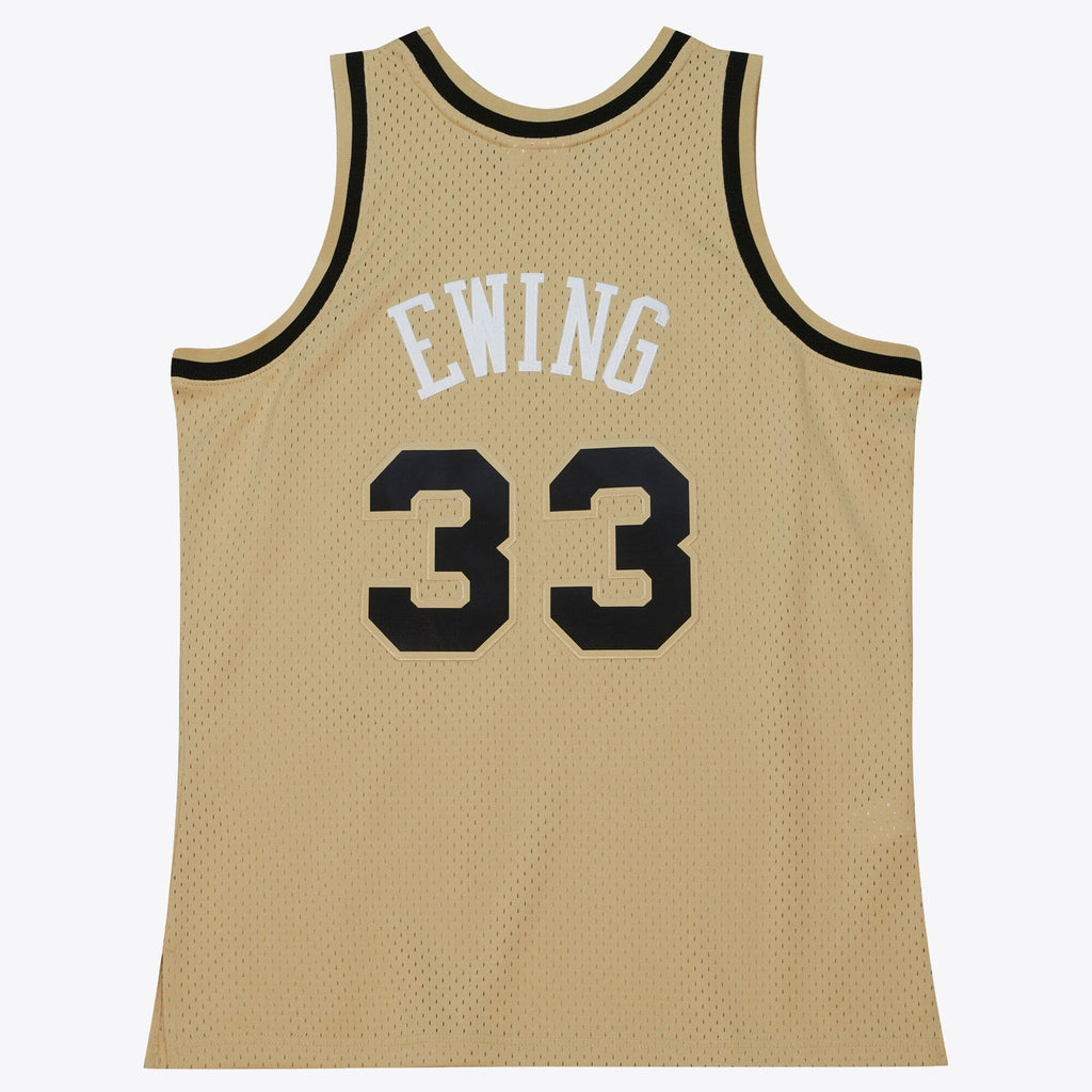 New York Knicks Patrick Ewing 1991 Swingman Jersey - Khaki product image 4, provided for visual reference and product detail