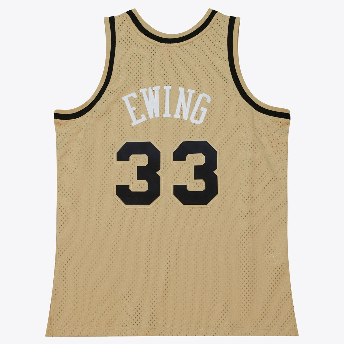 New York Knicks Patrick Ewing 1991 Swingman Jersey - Khaki product image 4, provided for visual reference and product detail