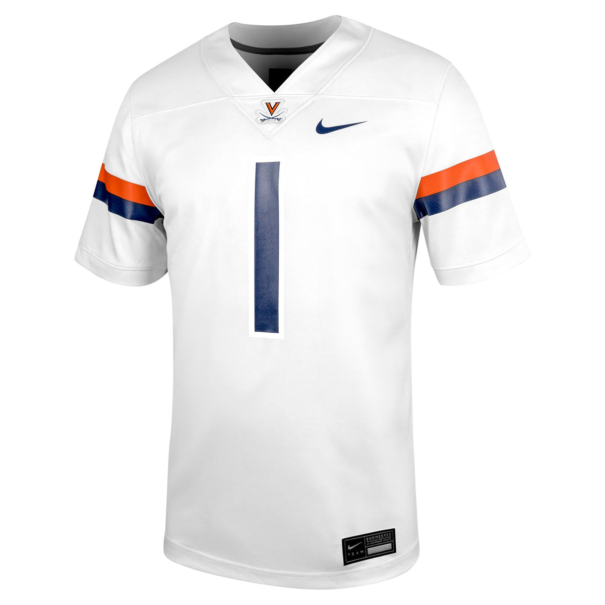 #1 Virginia Cavaliers Untouchable Football Jersey – White product image 3, provided for visual reference and product detail