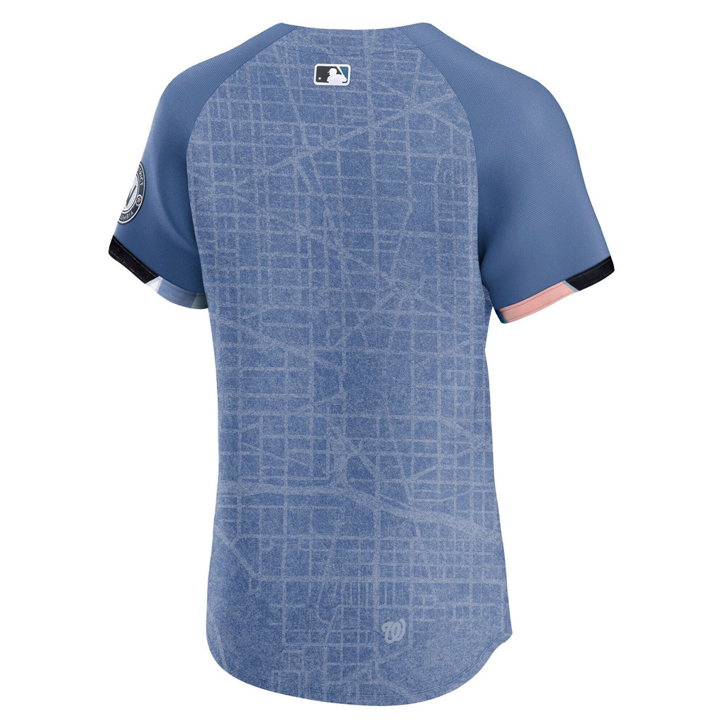 Washington Nationals Blue 2025 City Connect Elite Jersey product image 4, provided for visual reference and product detail