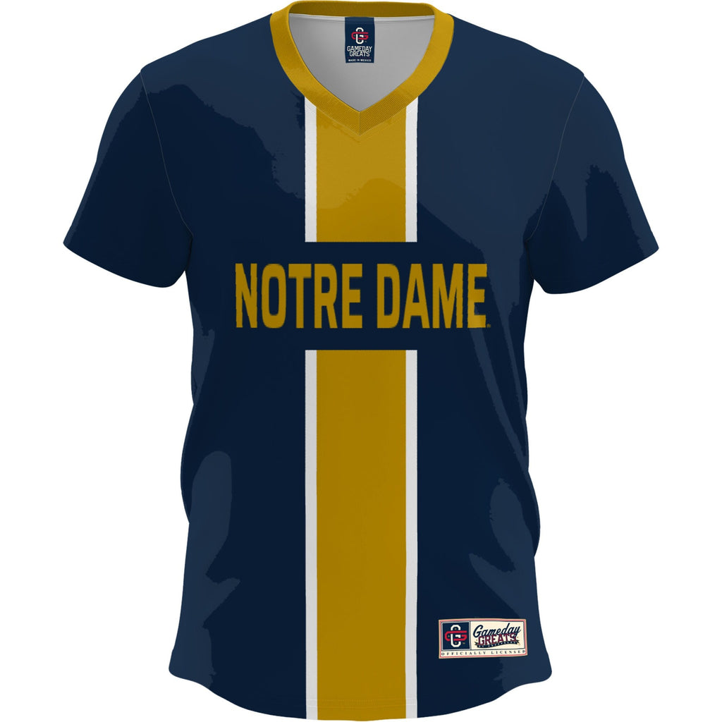 Notre Dame Fighting Irish Lightweight Soccer Fashion Jersey - Navy product image 3, provided for visual reference and