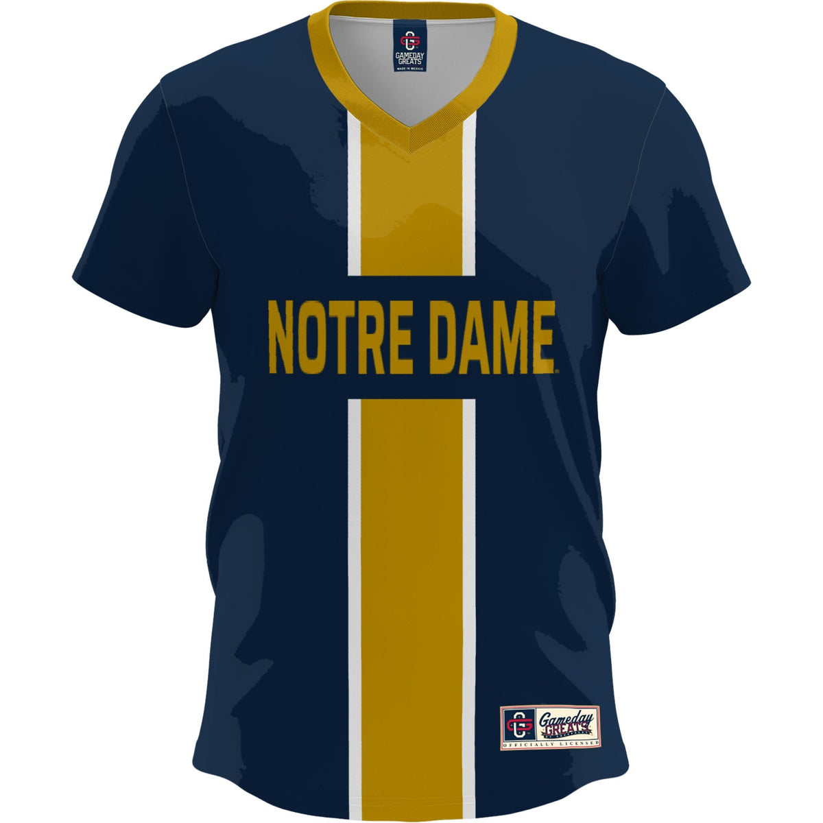 Notre Dame Fighting Irish Lightweight Soccer Fashion Jersey - Navy product image 3, provided for visual reference and