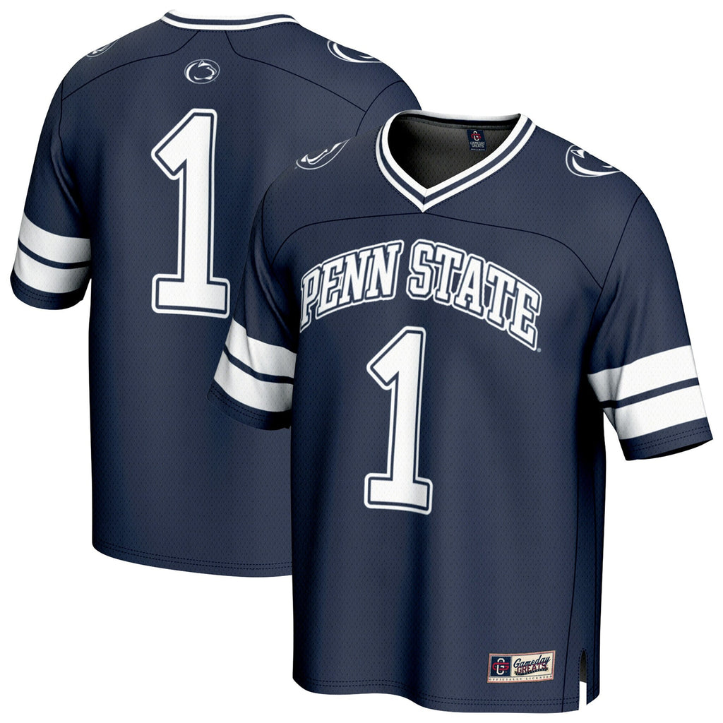#1 Penn State Nittany Lions Lightweight Collegiate Football Fashion Jersey - Navy product image 1, provided for visual