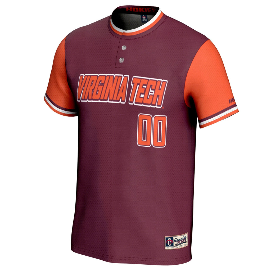 Virginia Tech Hokies NIL Pick-A-Player Lightweight Softball Jersey - Maroon product image 3, provided for visual reference