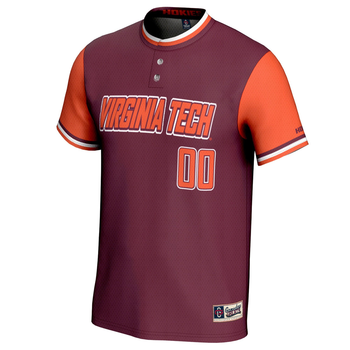 Virginia Tech Hokies NIL Pick-A-Player Lightweight Softball Jersey - Maroon product image 3, provided for visual reference