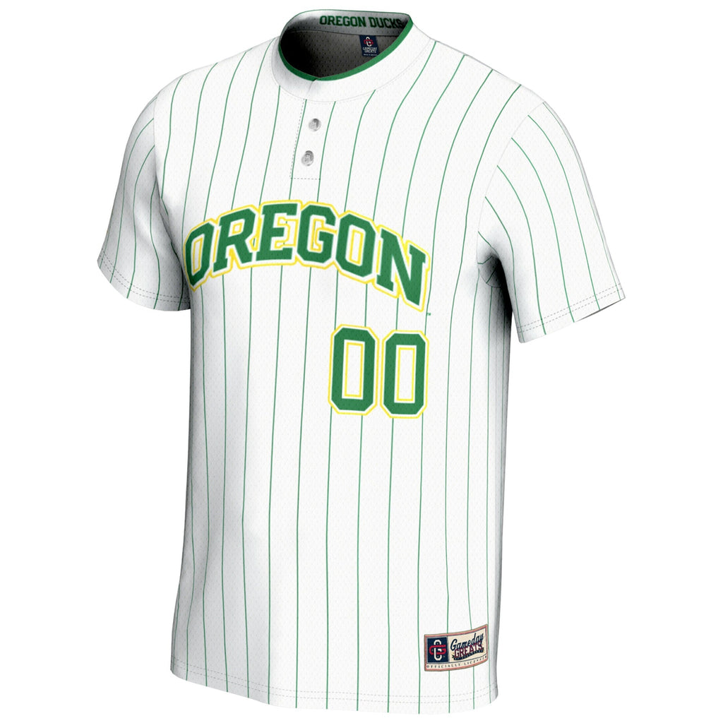 Oregon Ducks NIL Pick-A-Player Lightweight Softball Jersey - White product image 3, provided for visual reference and