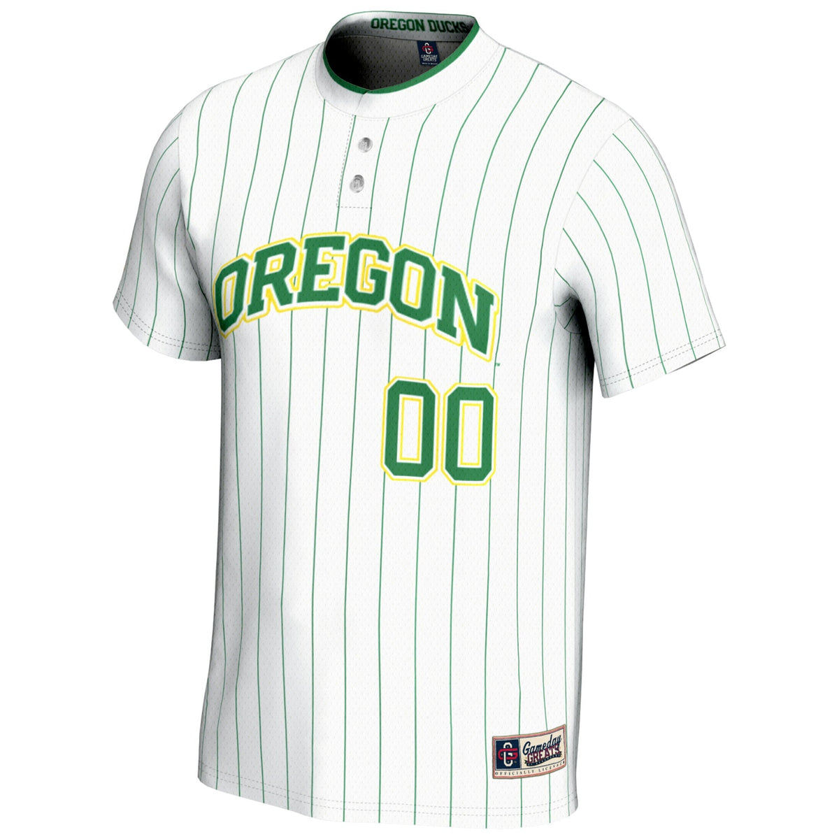 Oregon Ducks NIL Pick-A-Player Lightweight Softball Jersey - White product image 3, provided for visual reference and