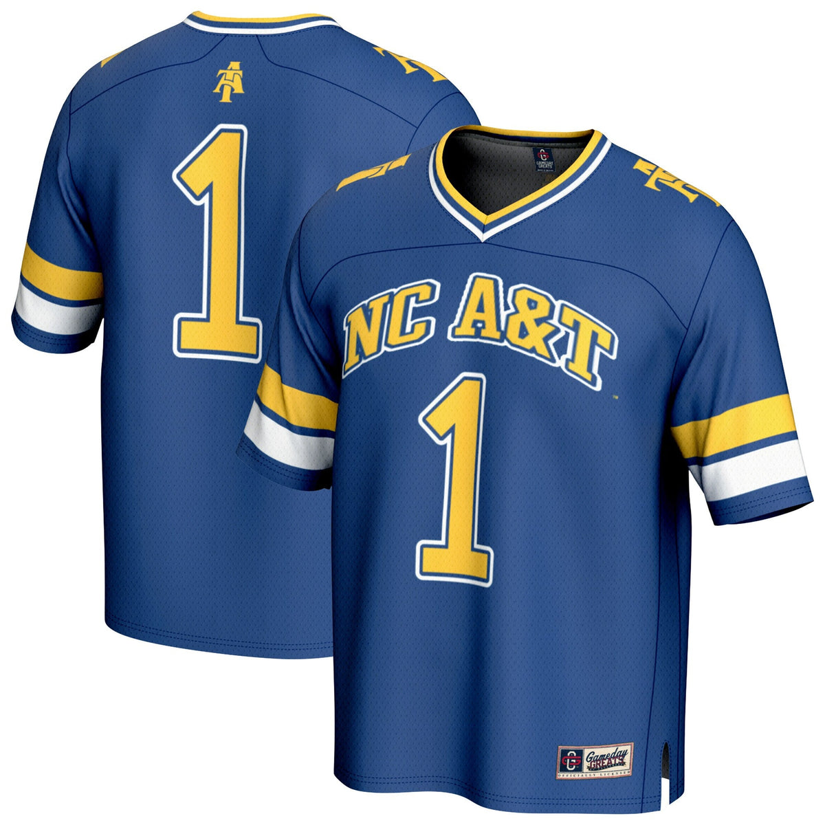 #1 North Carolina A&T Aggies Lightweight Collegiate Football Fashion Jersey - Navy product image 2, provided for visual