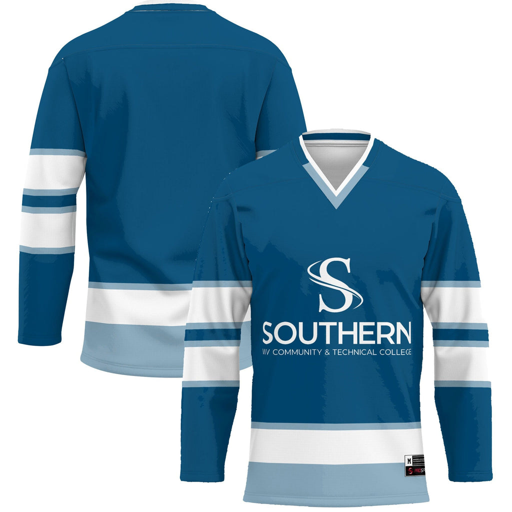 Southern West Virginia Community and Technical College Hockey Jersey - Blue product image 2, provided for visual reference