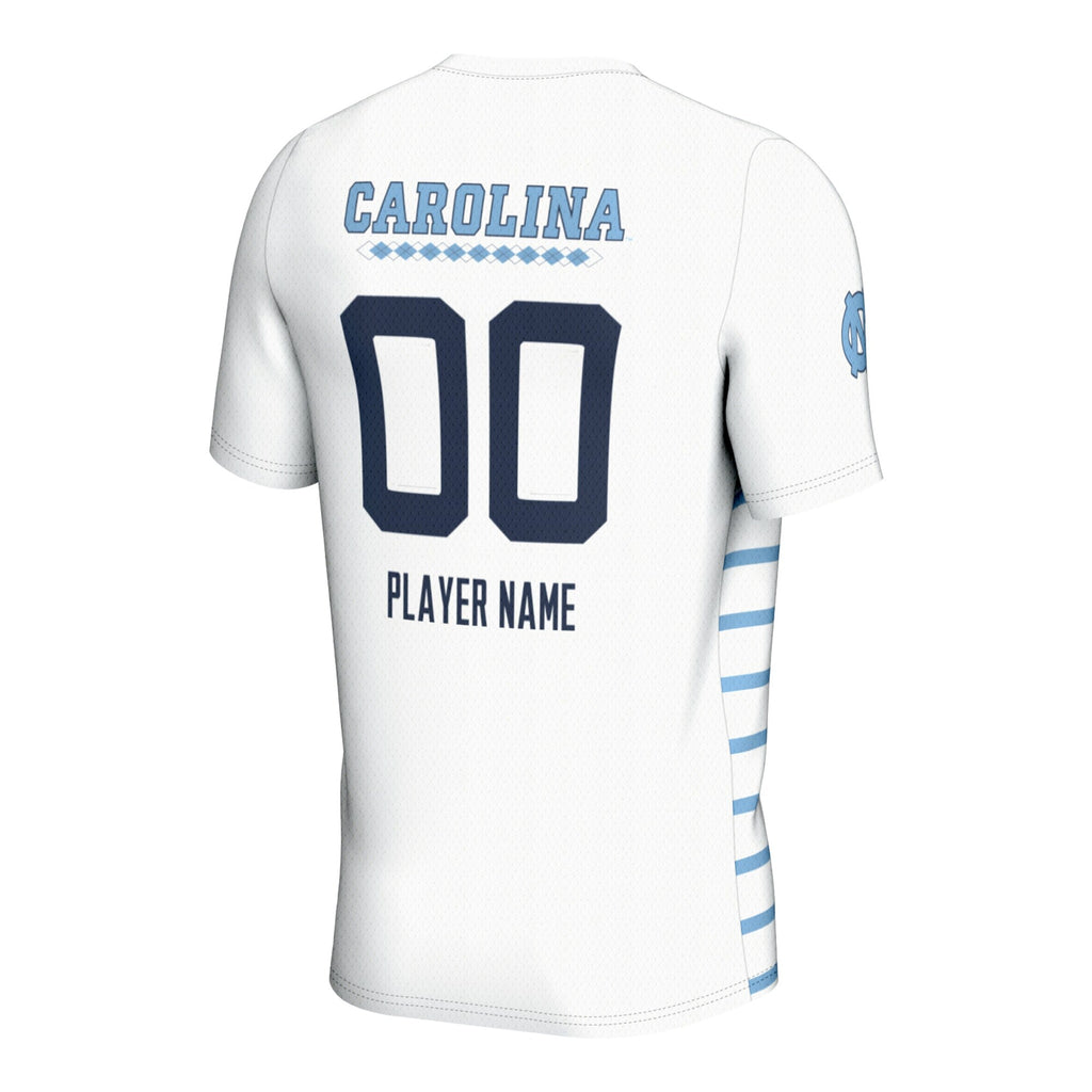 North Carolina Tar Heels NIL Pick-A-Player Lightweight Soccer Jersey - White product image 4, provided for visual reference