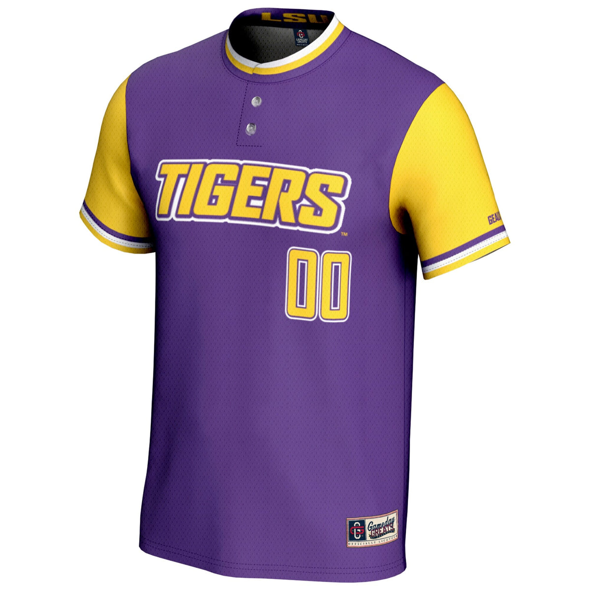 LSU Tigers NIL Pick-A-Player Lightweight Softball Jersey - Purple product image 3, provided for visual reference and product