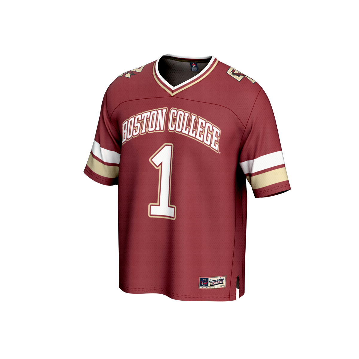 #1 Boston College Eagles Lightweight Collegiate Football Fashion Jersey - Maroon product image 3, provided for visual